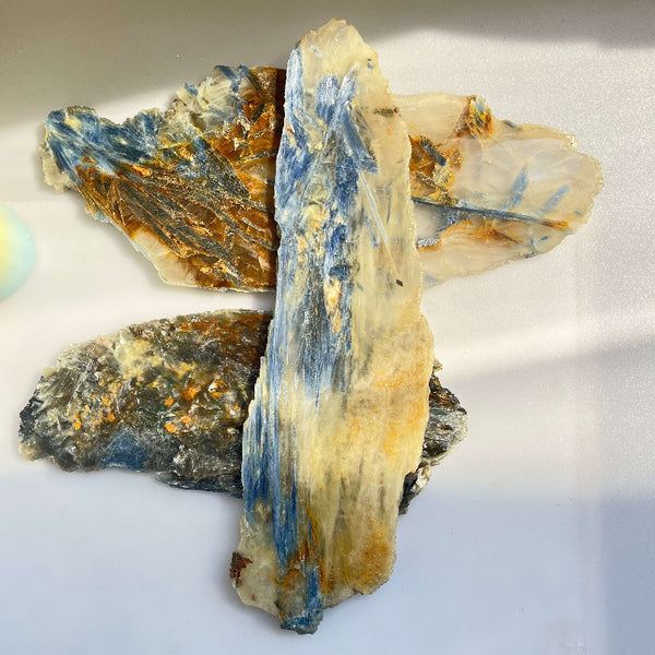 Natural Blue Kyanite Slab Wholesale Crystal Healing Stone