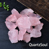 Natural raw Rose Quartz crystal chunks for aromatherapy and healing energy