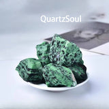 Natural raw Unakite crystal with green epidote and pink feldspar patterns for emotional healing