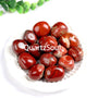 Premium Natural Red Jasper Tumbled Stones in White Bowl for Crystal Healing