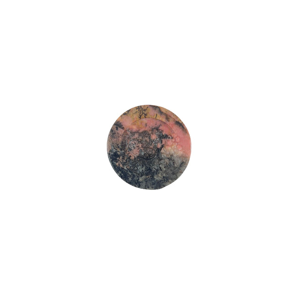 Premium Bear Shape Rhodonite Crystal Carving with Natural Pink and Black Patterns