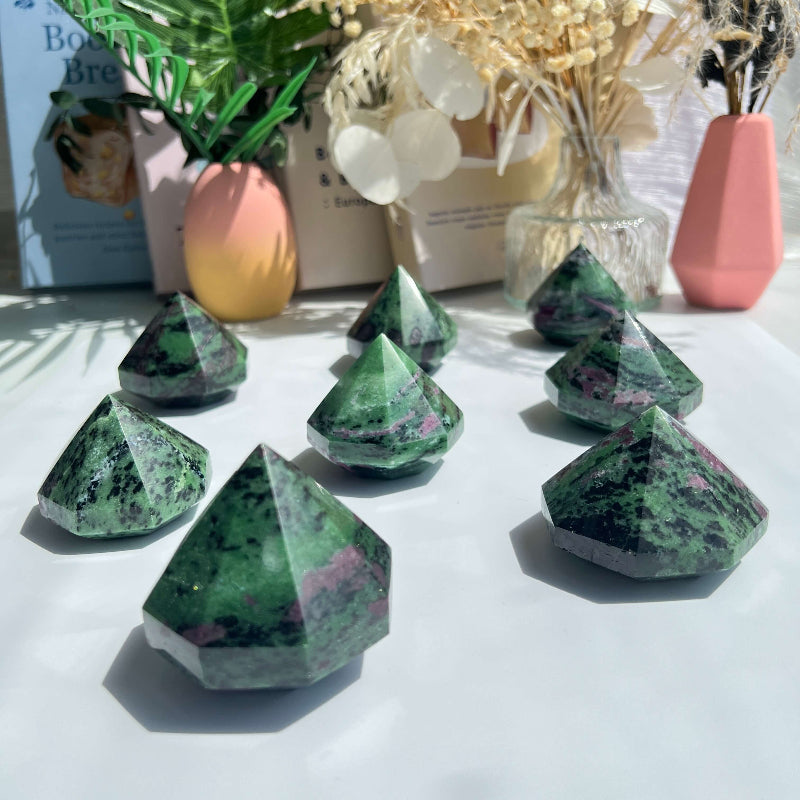 Authentic Ruby Zoisite Points for Crystal Healing Practitioners