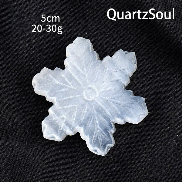 Enchanting Selenite Palm Stone for Healing and Meditation