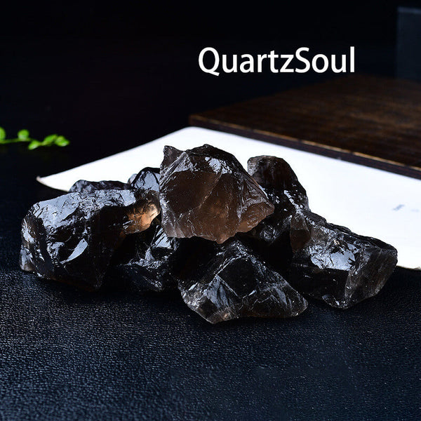 Natural Raw Smoky Quartz Crystal Cluster for Protection and Grounding