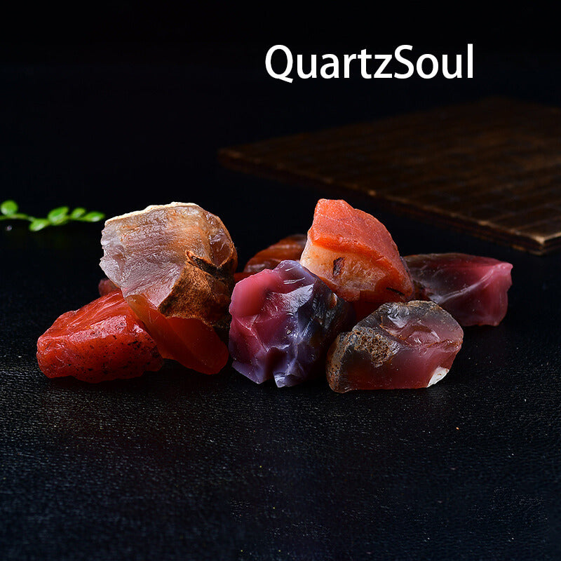 Raw South Red Agate Crystal Specimens for Collection