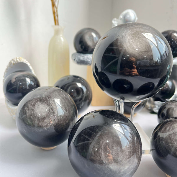 Obsidian Crystal Ball for Scrying and Divination