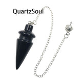 Black Obsidian Crystal Pendulum for Protection and Grounding