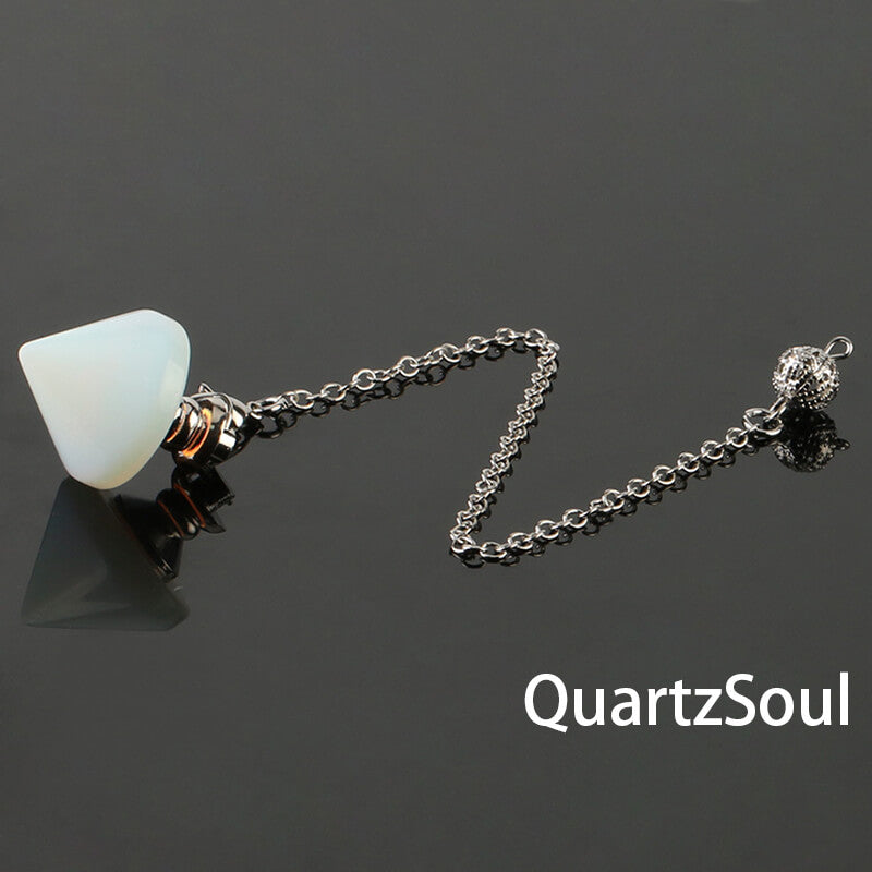 Opal cone pendulum for enhancing intuition and psychic abilities
