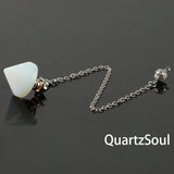 Opal cone pendulum for enhancing intuition and psychic abilities