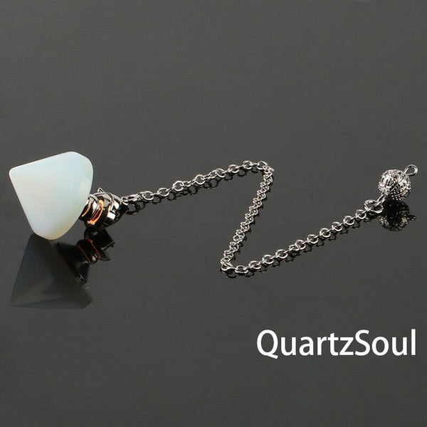 Opal cone pendulum for enhancing intuition and psychic abilities