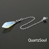 Opal Faceted Crystal Pendulum for Intuitive Readings