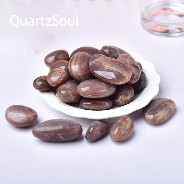 Peach Sunstone Tumbled Gemstones - Healing Crystal Stones