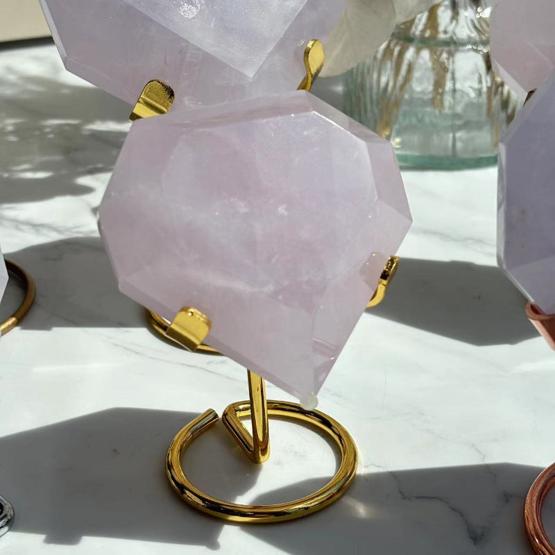 Bulk Supply of Periwinkle Rose Crystal Hearts