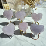 Chakra Healing with Periwinkle Rose Crystal Hearts