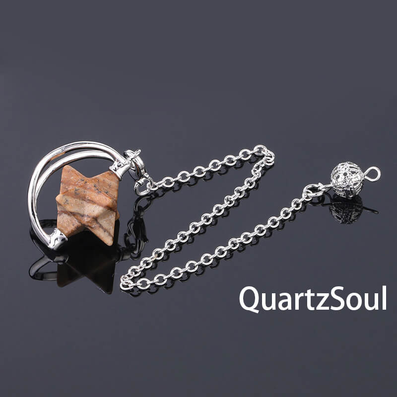 Picture Jasper Merkaba Star Pendulum for creativity