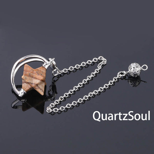 Picture Jasper Merkaba Star Pendulum for creativity