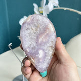 Pink Amethyst Flower Agate Crystal for Healing and Spiritual Growth