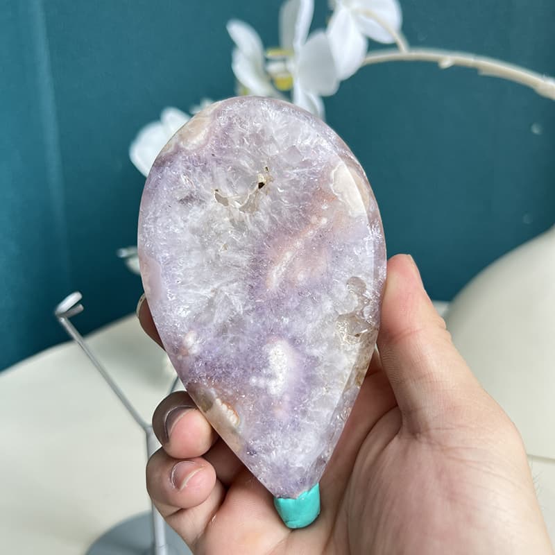 Pink Amethyst Flower Agate Crystal for Healing and Spiritual Growth