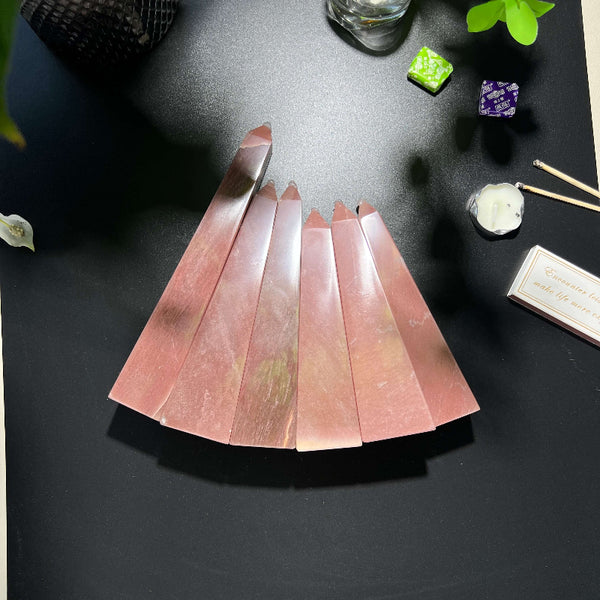 Pink Aventurine Tower Side Angle Wholesale Crystal Supply
