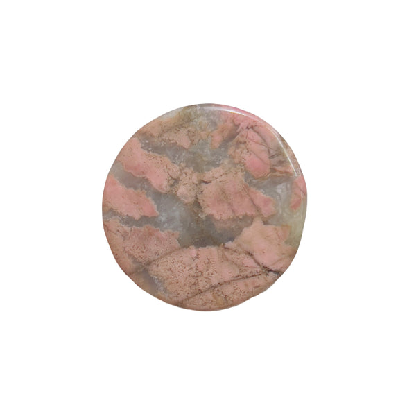 Pink and black patterned rhodonite bear figurine for crystal shops