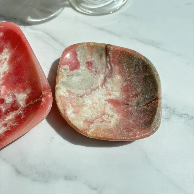 Assorted Pink Opal Crystal Bowls Wholesale Bulk