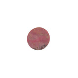 Front view of pink rhodonite bear carving showing detailed facial features and texture