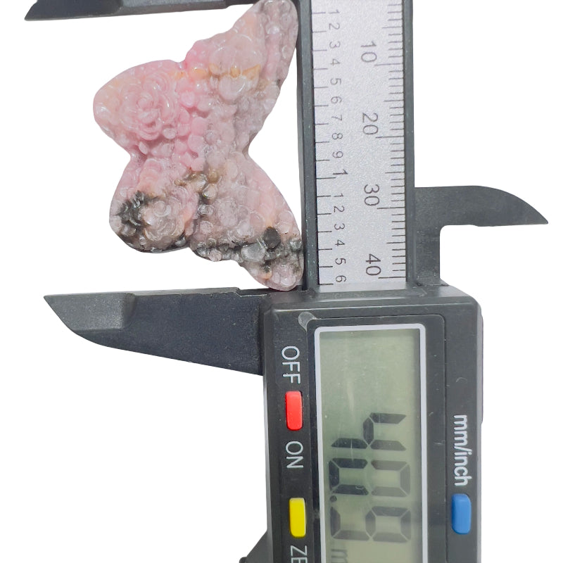 Pink Rhodonite Butterfly Crystal Grid Component Wholesale Crystal