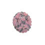 Natural pink rhodonite carved crystal with magical girl pattern and black dendrite inclusions