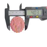 Magical Girl Pattern Rhodonite Crystal Thickness Measurement