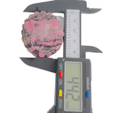 Pink Rhodonite Gemstone with Unique Black Manganese Oxide Patterns