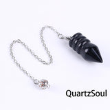 Blue Sunstone Pointed Pendulum for Communication
