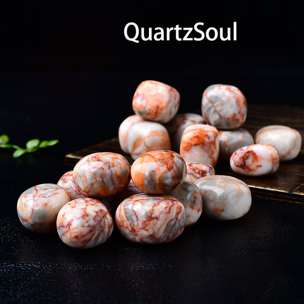 Red Agate Tumbled Stones - Natural Healing Crystal Gemstones