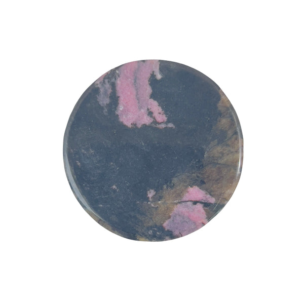 Polished Rhodonite Bear Carving Showing Natural Pink Black Patterns