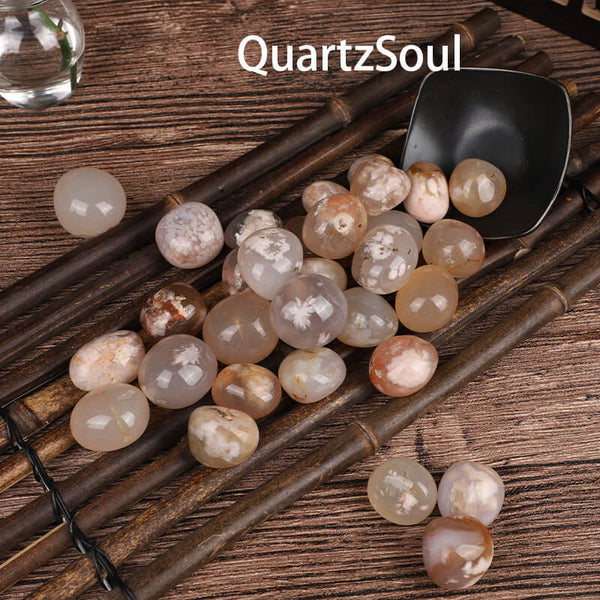 Blossom Agate Tumbled Stones - Healing Crystal Gemstones