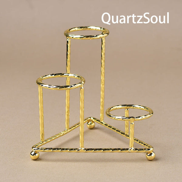 Elegant Gold Crystal Ball Stand for Spheres and Wands Display
