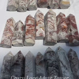 Crazy Lace Agate Tower For Meditation Practice Crystal Healing