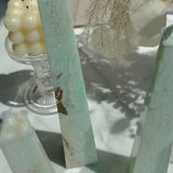 Close-up Detail of Green Calcite Crystal Tower Clarity