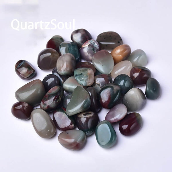Purple-Green Agate Tumbled Stones for Crystal Healing