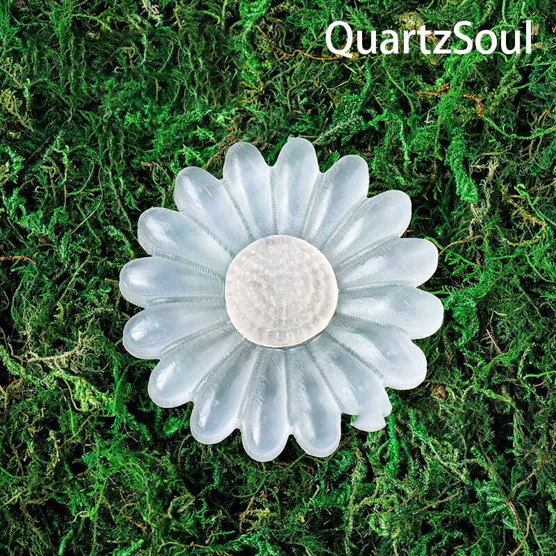 Selenite Crystal Palm Stone - Natural White Healing Mineral