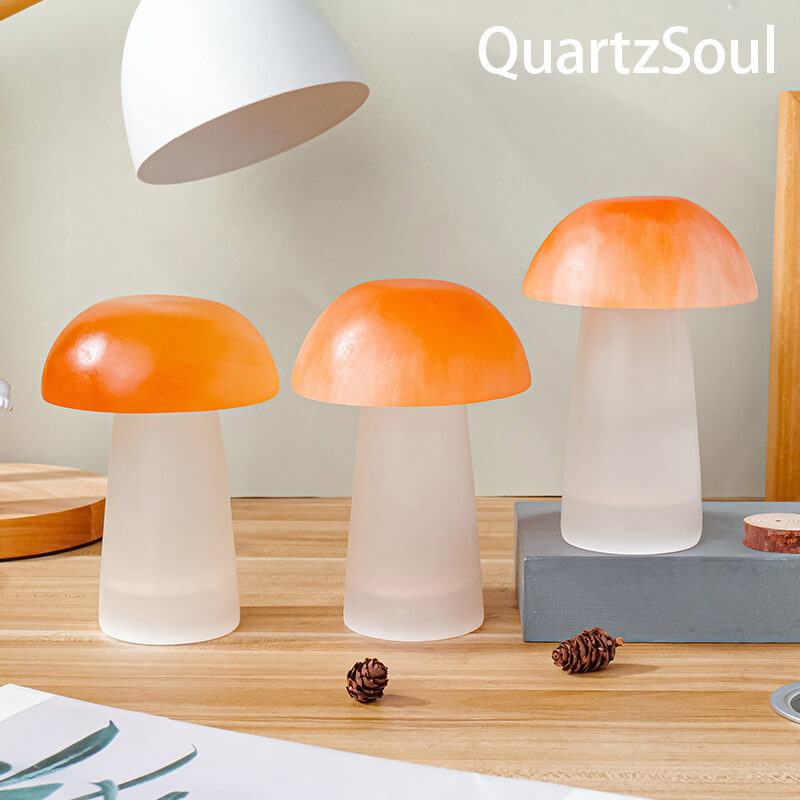 Selenite Mushroom Lamp Collection - Healing Crystal Lights