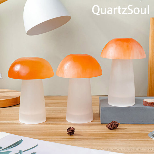 Selenite Mushroom Lamp Collection - Healing Crystal Lights