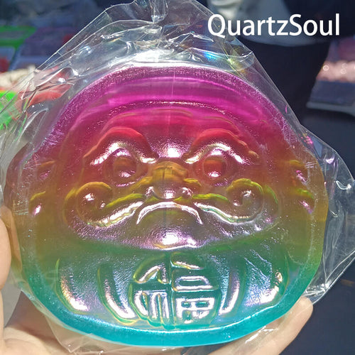 Rainbow Daruma Shape Selenite Crystal Bulk Wholesale Supply
