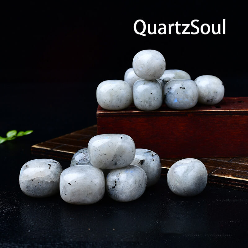 Rainbow Moonstone Tumbled Stones for Healing and Collection