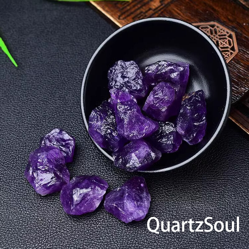 Medium raw amethyst crystal with unique natural formations