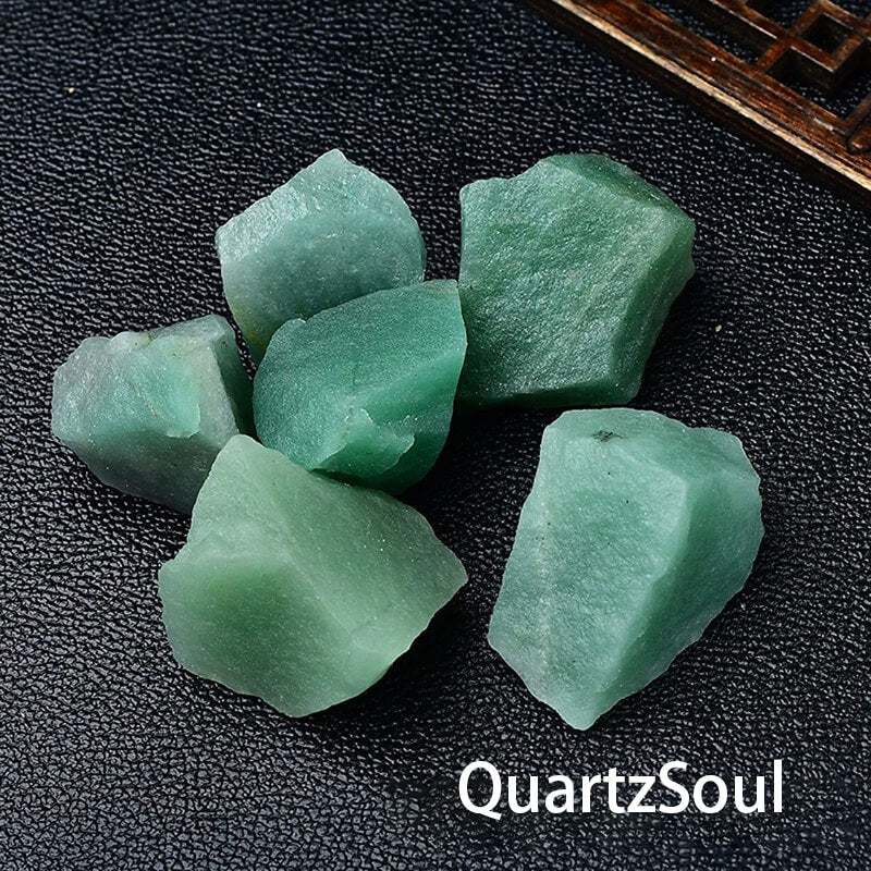 Green Aventurine Raw Crystal Stones for Healing & Collection