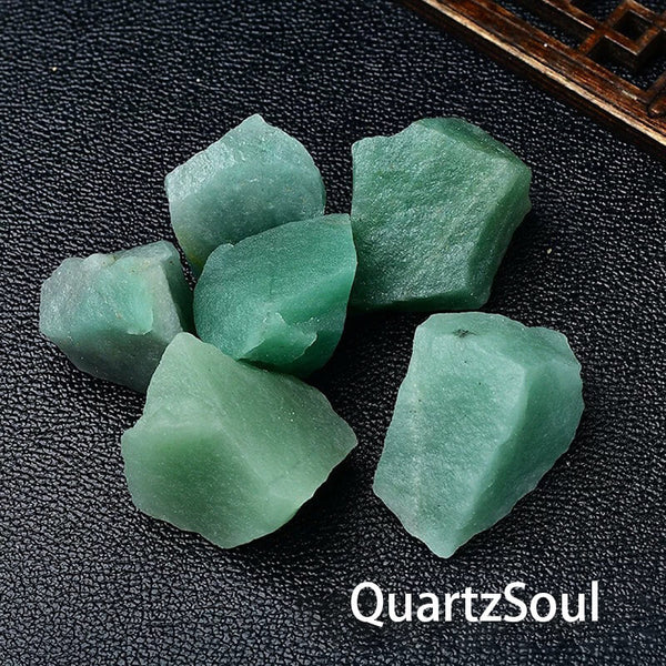 Green Aventurine Raw Crystal Stones for Healing & Collection