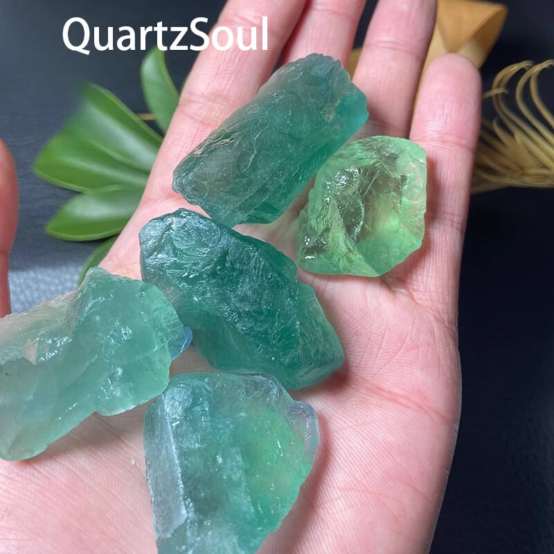 Authentic Raw Green Fluorite Crystal Natural Healing Stone