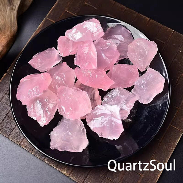 Raw Rose Quartz Crystal Healing Stone for Jewelry Making