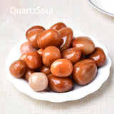 Premium Red Aventurine Tumbled Gemstones Scalloped Plate Display