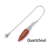 Red Jasper crystal pendulum for grounding and protection work